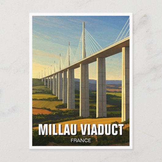 Millau Viaduct France Travel Postkarte (Vorderseite)