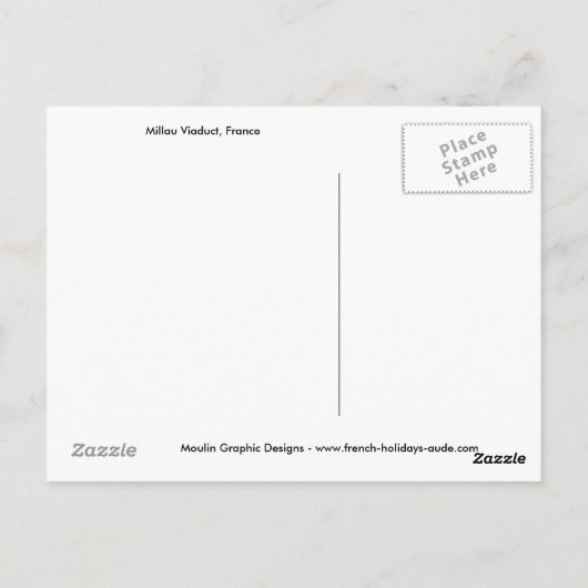 Millau Viaduct, Frankreich Postkarte (Rückseite)