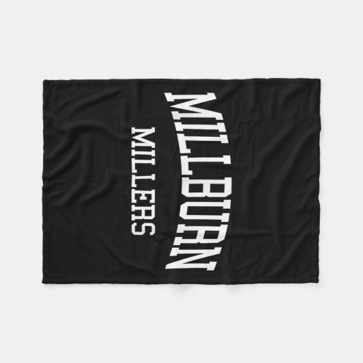 Millburn High School Hs Millburn Nj Retro Srts Fleecedecke (Vorderseite (Horizontal))