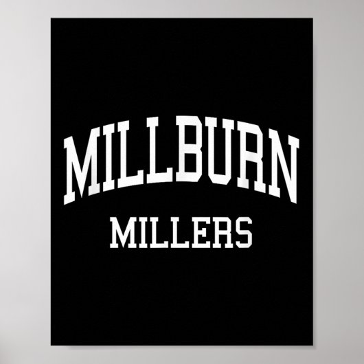 Millburn High School Hs Millburn Nj Retro Srts Poster (Vorne)