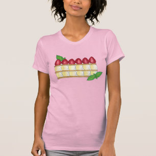 Mille Feuille French Food Puff Pastry Raspberries T-Shirt