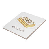 Mille-feuille Konditorei Aquarell Fliese (Seite)