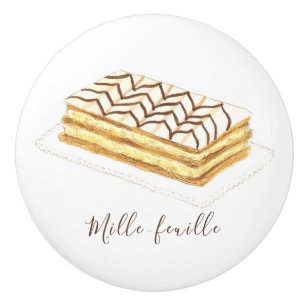Mille-feuille Konditorei Aquarell Keramikknauf