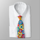 Mille Fiori Gemustert Neck Tie Krawatte (Gebunden)
