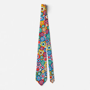 Mille Fiori Gemustert Neck Tie Krawatte