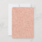 Mille Grazie Italienische Rose Gold Glitzer Vielen Dankeskarte (Rückseite)