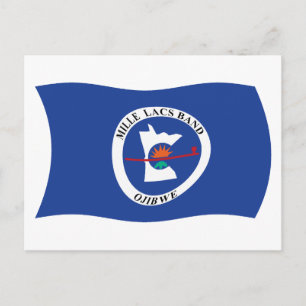 Mille Lacs Band Reservations-Flaggen-Postkarte Postkarte