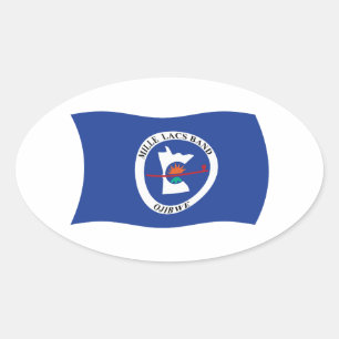 Mille Lacs Band Reservierungsflagge Ovaler Aufkleber