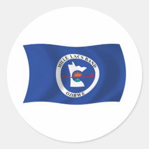 Mille Lacs Band Reservierungsflagge Runder Aufkleber