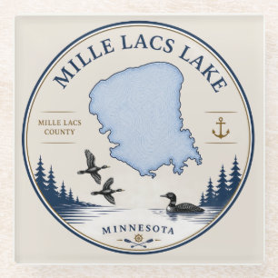 Mille Lacs Lake, MN Ferienhaus/Dekorationen und Ge Glasuntersetzer