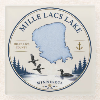 Mille Lacs Lake, MN Ferienhaus/Dekorationen und Ge Glasuntersetzer