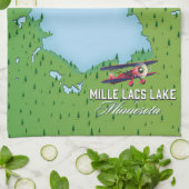 mille lacs see Minnesota Reiseplan. Geschirrtuch (Gefaltet)