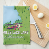 mille lacs see Minnesota Reiseplan. Geschirrtuch (Viertel Falte)