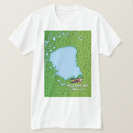mille lacs see Minnesota Reiseplan. T-Shirt (Design vorne)