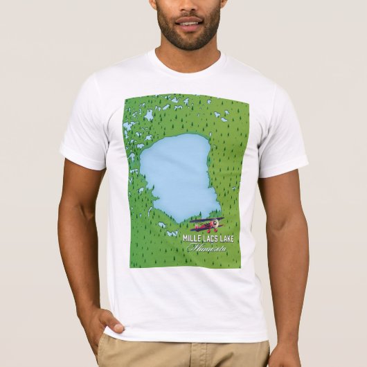 mille lacs see Minnesota Reiseplan. T-Shirt (Vorderseite)