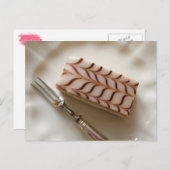 Millefeuille Cream Slice Postcard Postkarte (Vorne/Hinten)