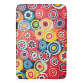 Millefiori Abstrakte Blume Badematte (Vorderseite Vertikal)