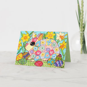 Millefiori Bunny Colorful Egg Feiertagskarte