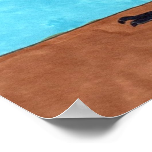 Millefiori Crow mit farbenfrohen Rose Poster (Ecke)