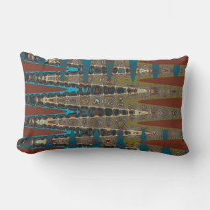Millefiori Mosaic Boho Southwestern Zigzag Lendenkissen