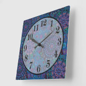 Millefiori Quadratische Wanduhr (Winkel)
