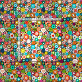 Millefiori Stoff (Kachel)