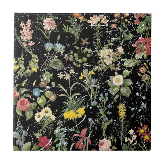 Millefleur Keramik-Foto-Fliese Fliese (Vorderseite)