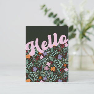 Millefleur Stilisierte Blume Hallo Denken Sie an S Postkarte