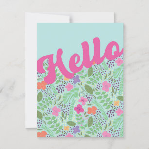 Millefleur Stilisierte Blume Hallo Denken Sie an S Postkarte