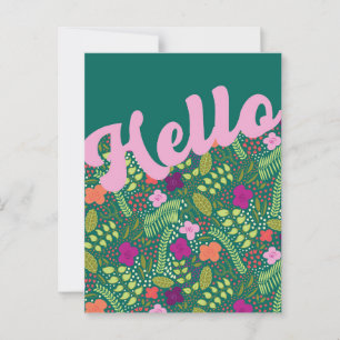 Millefleur Stilisierte Blume Hallo Denken Sie an S Postkarte