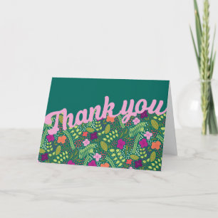 Millefleur Stylisierte Blume Jewel Tones Dankeskarte