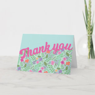 Millefleur Stylisierte Blume Pastelle Dankeskarte