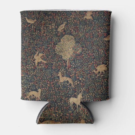 Millefleurs Tapestes mit Tieren Dosenkühler (Vorderseite)