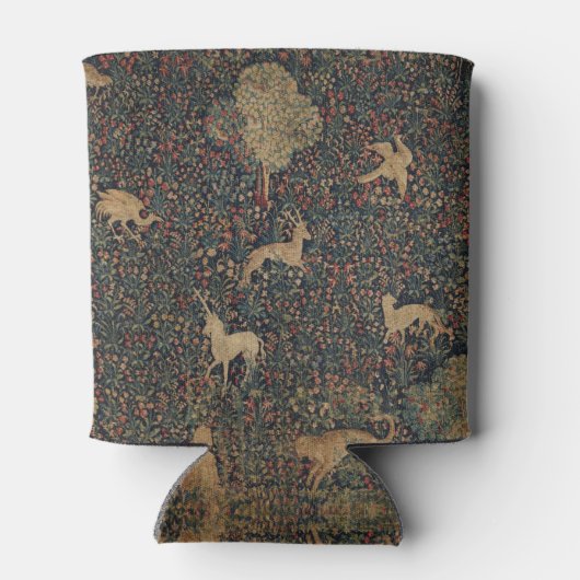 Millefleurs Tapestes mit Tieren Dosenkühler (Rückseite)