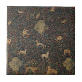 Millefleurs Tapestes mit Tieren Fliese (Vorderseite)