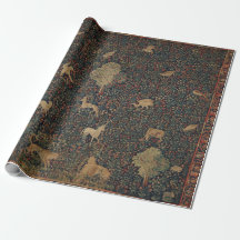 Millefleurs Tapestes mit Tieren