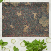 Millefleurs Tapestes mit Tieren Geschirrtuch (Gefaltet)