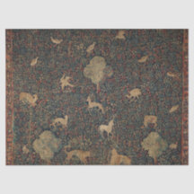Millefleurs Tapestes mit Tieren