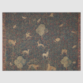 Millefleurs Tapestes mit Tieren Seidenpapier