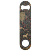 Millefleurs Tapestes mit Tieren Speed Flaschenöffner (Rückseite)