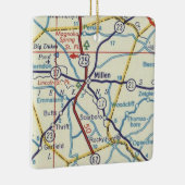 Millen GA Vintage Karte Keramikornament (Rechts)