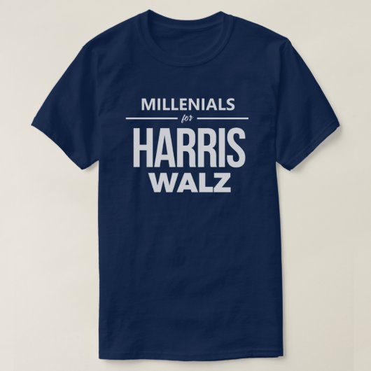 Millenials für Harris Walz T-Shirt (Design vorne)