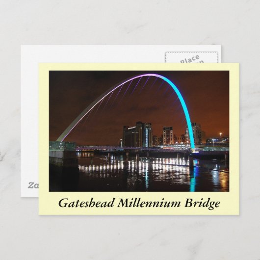Millenium Bridge, Gateshead Postkarte (Vorne/Hinten)