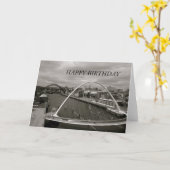 Millenium Bridge HAPPY BIRTHDAY Card Karte (Gelbe Blume)