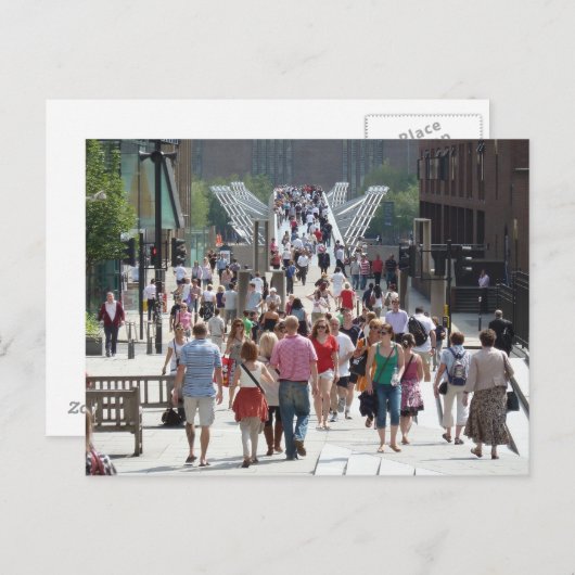 Millenium Bridge, London Postkarte (Vorne/Hinten)