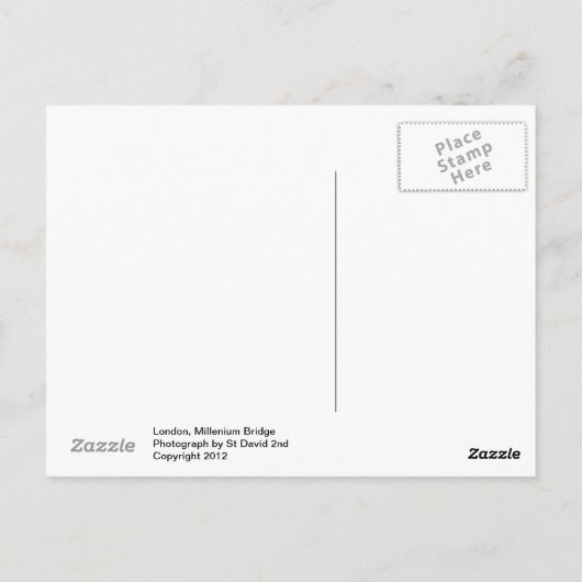 Millenium Bridge, London Postkarte (Rückseite)