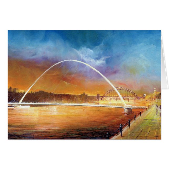 Millenium Bridge, Newcastle upon Tyne Card (Vorderseite (Horizontal))