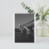 Millenium Bridge und St. Pauls Kathedrale Postkarte (Stehend Vorderseite)