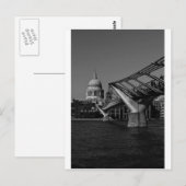 Millenium Bridge und St. Pauls Kathedrale Postkarte (Vorne/Hinten)