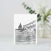 Millenium Bridge und St Pauls Postkarte (Stehend Vorderseite)